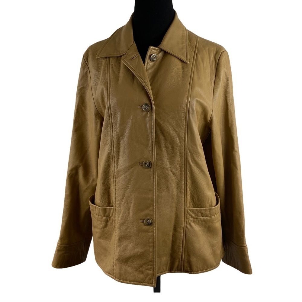 ❤️GOLDEN‎ BEAR VINTAGE BOHO LEATHER JACKET ~ S
